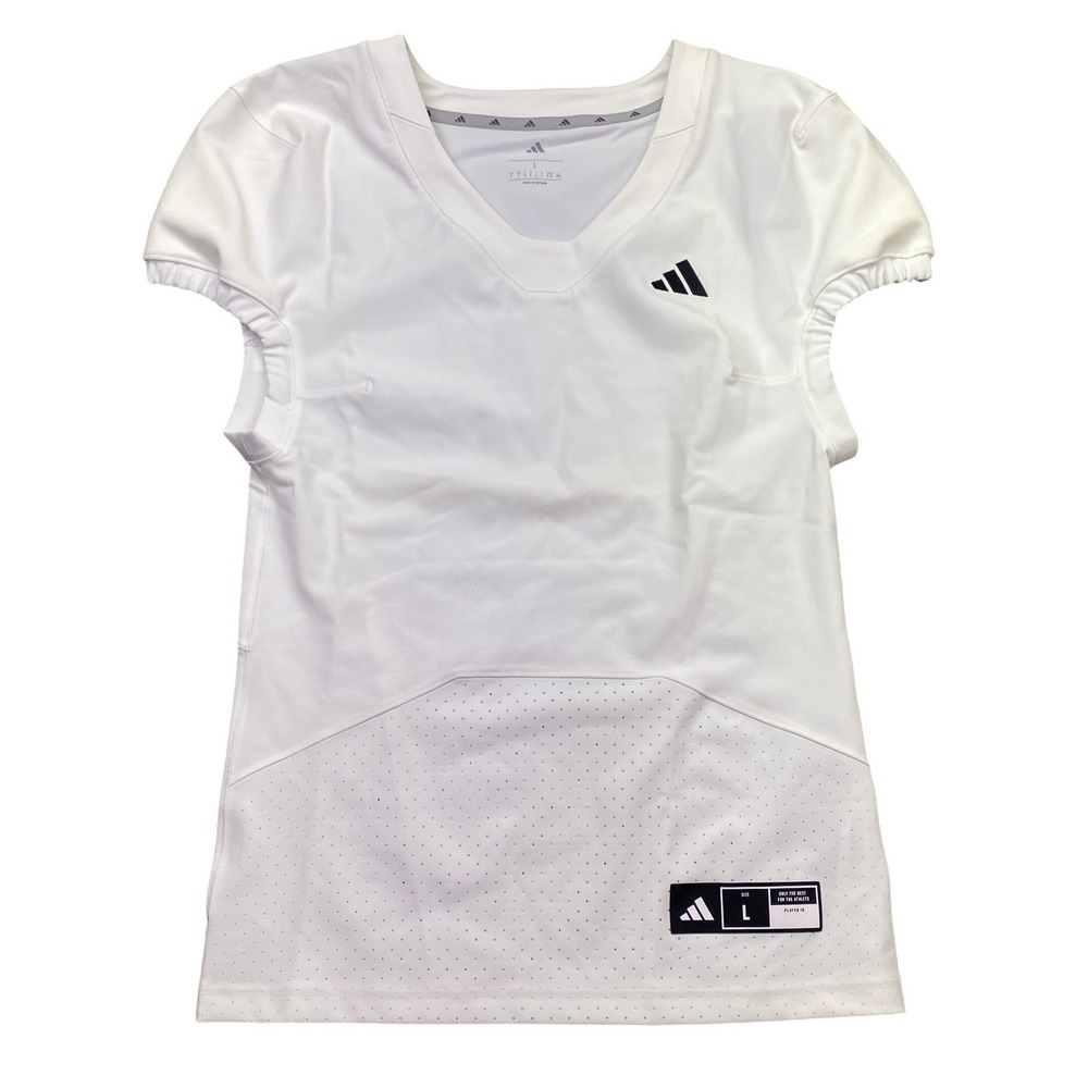 Adidas Adizero Impact J Football Jersey White Large JJ3208 KPP05 NEW Sample